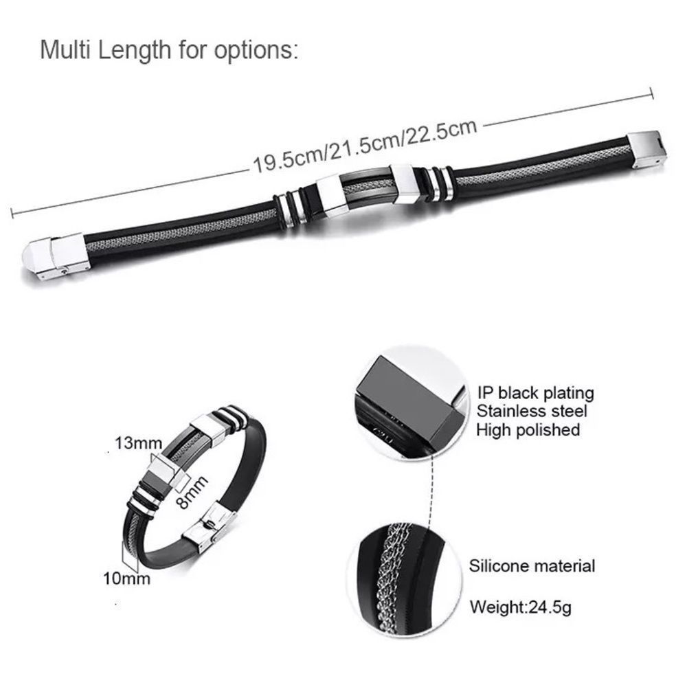💎OS04 👫.Gorgeous Unisex Stainless Steel & Titanium Healing Bracelet - Picture 16 of 17